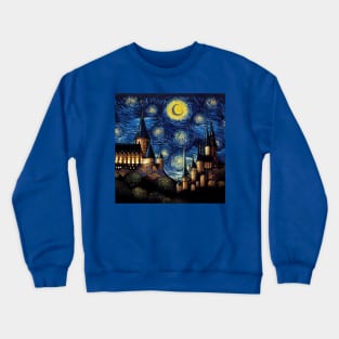 Starry Night Wizarding School Van Gogh Crewneck Sweatshirt